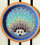 Rainbow Hedgehog Mosaic Garden Bird Bath - Image 2