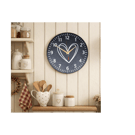 Slate Clock - Hearts