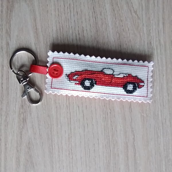 Sports Car Key Ring, Sports Car Bag Charm, Car Lover Gift - Red