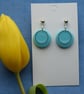 Small Circle Hoop Gradient Drop Earrings