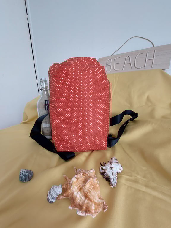 Large terracotta  drybag rucksack