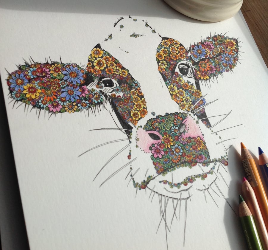 Marigold the Cow 12 X 15'' print 