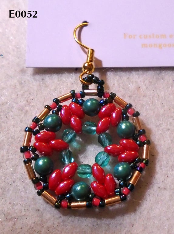 1920s-style bead earrings (customisable)