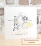 Wedding Card Jump Brunette  - Image 1