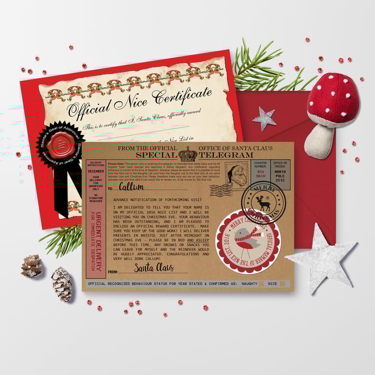 Personalised Santa Telegrams - Magical North Pole Gift for all ages