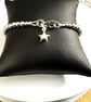 Sterling Silver 4mm Bead Bracelet with Puffed Star Charm & Lobster Clasp - Image 7