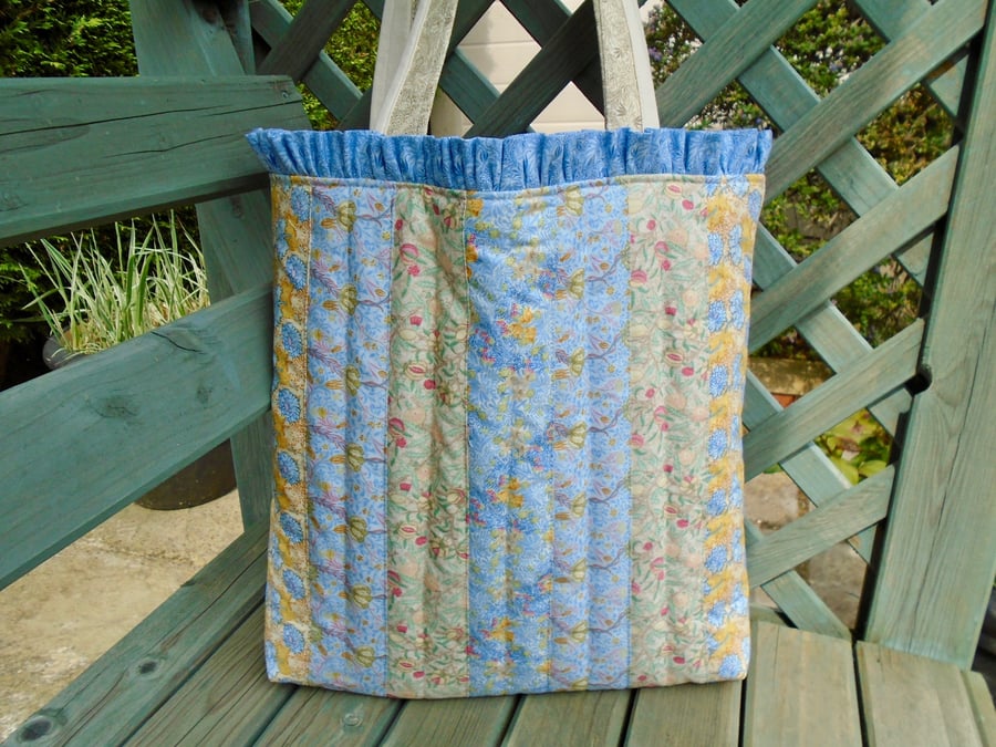 Quilted  Cotton Tote Bag 