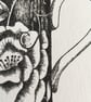 Floral mug original black ink drawing  - Image 4