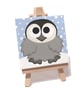 Penguin Chick Mini Painting - original art of cute baby penguin - small gift - Image 4