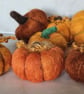 Autumn Décor Pumpkins - Set of 3, Orange handmade needle felted pumpkins