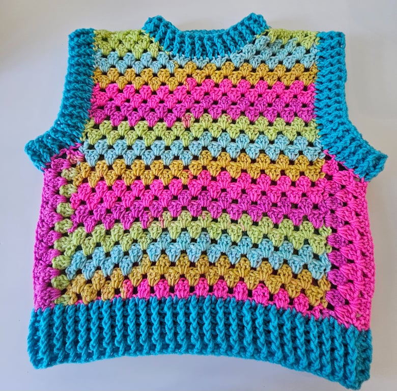 Adult crochet cropped sweater vest tank top