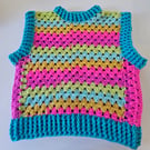 Adult crochet cropped sweater vest tank top