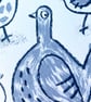  Pigeon Toes original A3 Screen Printby Jo Brown Happy Tomato- unframed - Image 3