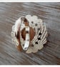 Pink Opal Flower Ring Sterling silver hallmarked size R - S - Image 6
