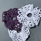 Set of 3 Handmade crochet scrunchies in vegan yarn