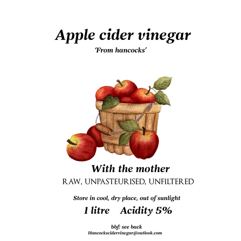 Apple cider vinegar “with the mother”