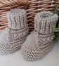 Designer Super Soft Merino Wool Baby Booties 0-3 months size
