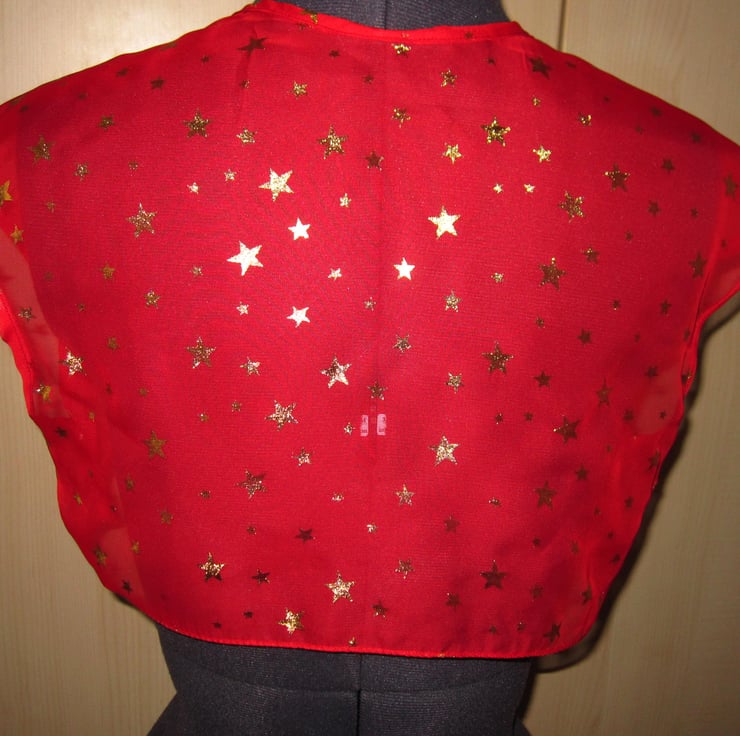 Red cheap chiffon bolero