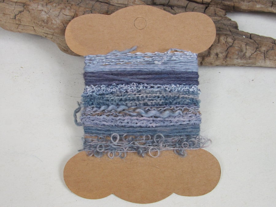 Small Dark Cochineal and Indigo Natural Dye Purple Textured Thread Pack