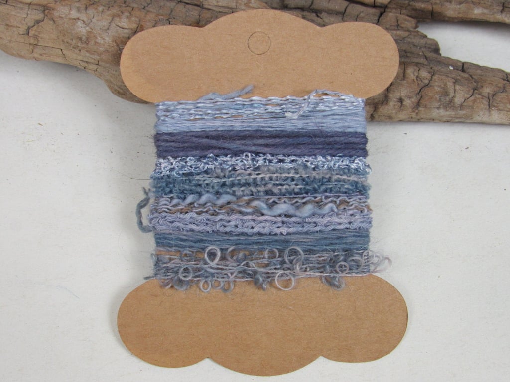 Small Dark Cochineal and Indigo Natural Dye Purple Textured Thread Pack