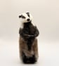 Needle felt badger figurine 