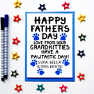 Personalised Father's Day Card For Grandad From Grandkitties, Cats, Kittens. Pet