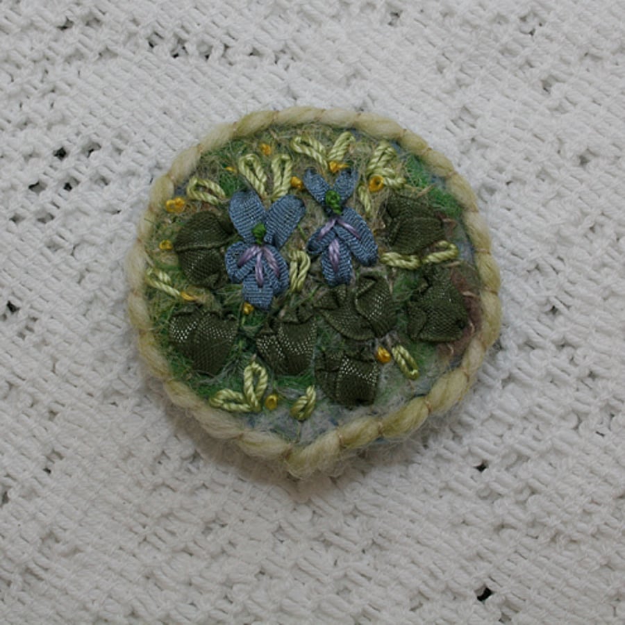 Violets - Brooch