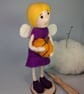 Needle Felted Pumpkin Fairy - Woollen Decoration Decoration  - Image 3