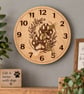 Dog Paw Wooden Wall Clock – Handmade Pet Lover Gift – Baltic Birch