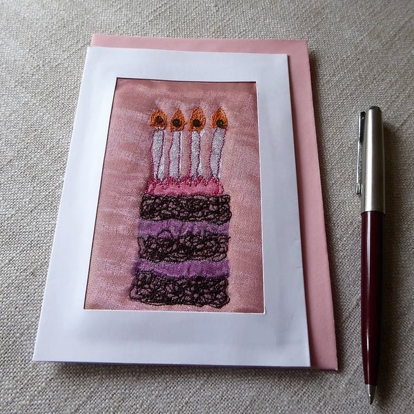 Individually Hand Crafted Textile Blank Card