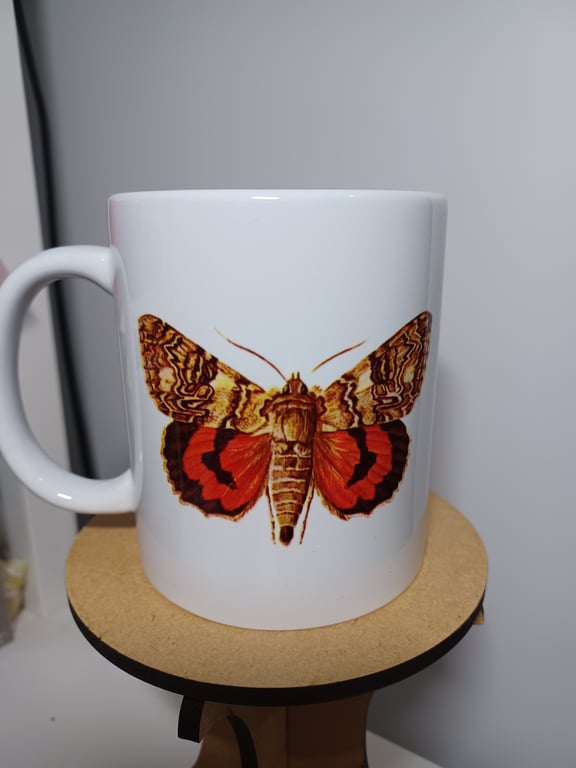 Red Underwing Moth Mug 11oz Insects Bugs Nature Nerd Wildlife Lover Gift