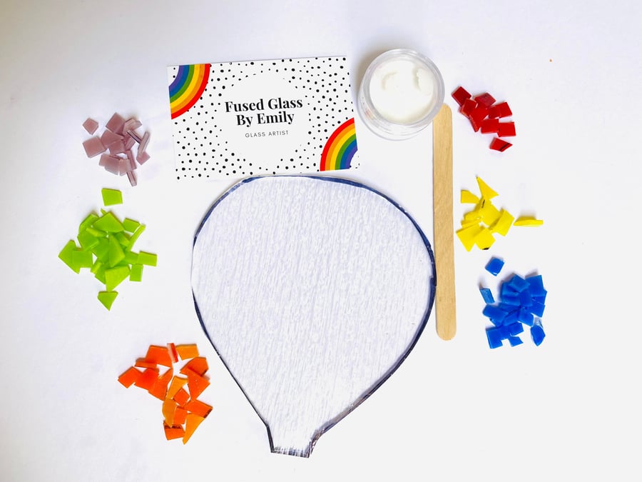 Make at Home Fused Glass Hot Air Balloon Kit