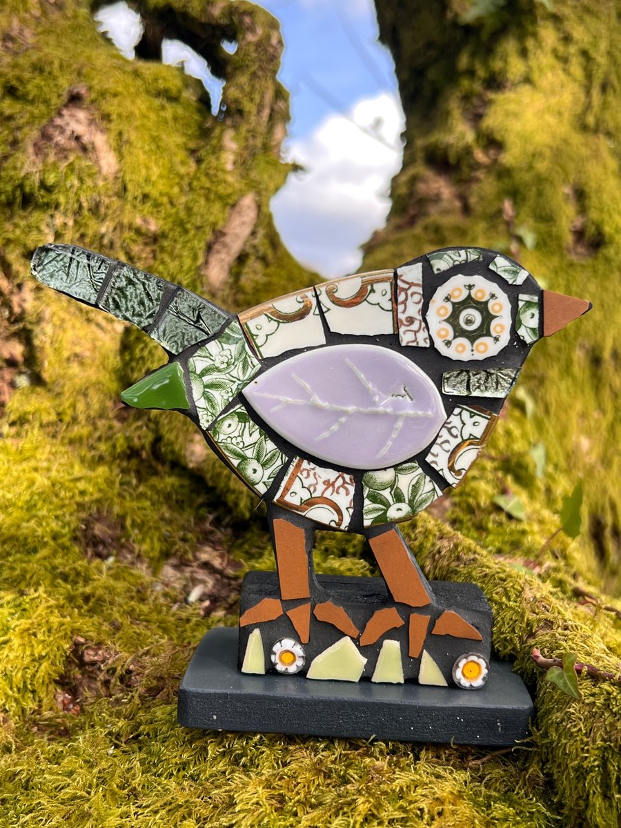 Bone china Mosaic Bird ornament