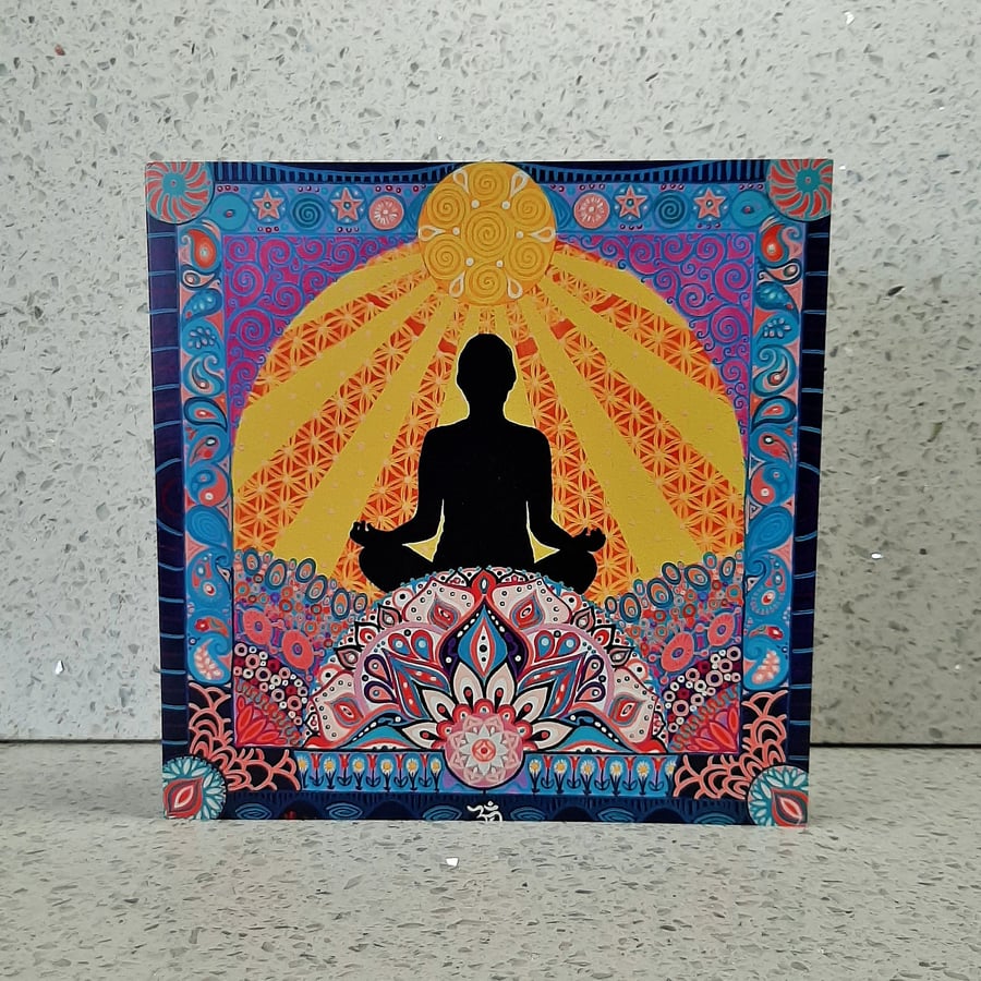 Meditation and Yoga Card, Blank Art Card