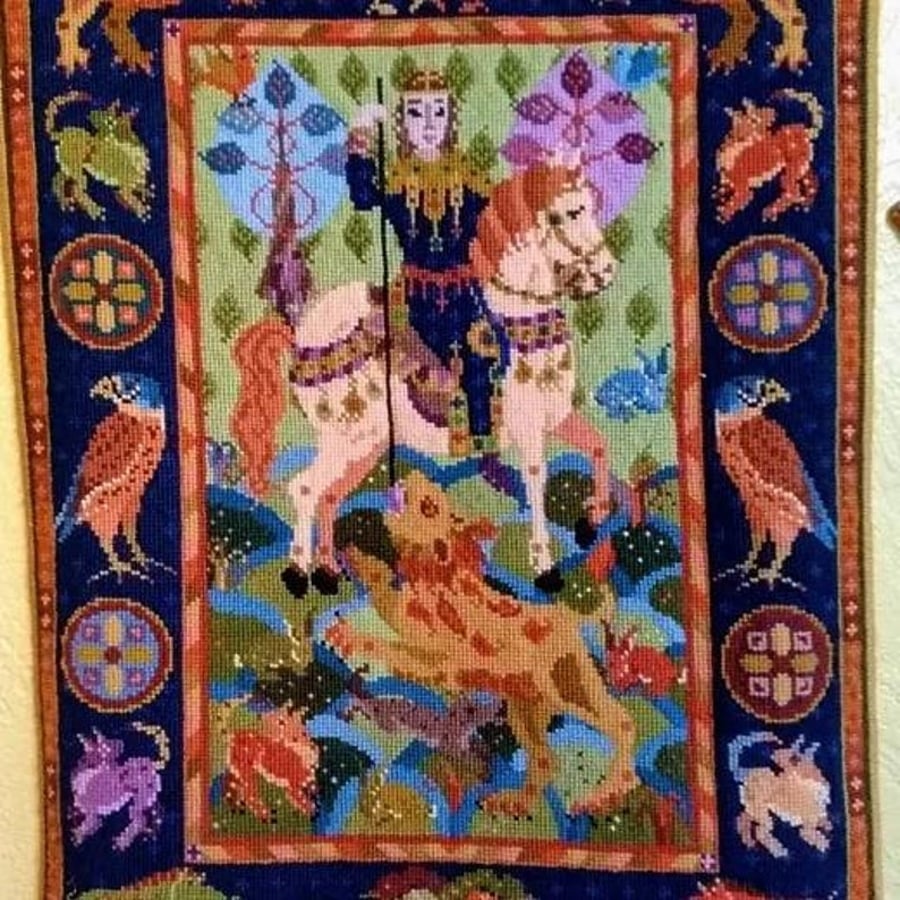 Lion Hunt Tapestry Wall-hanging Kit - Folksy