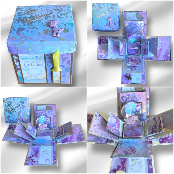 Unique Exploding 3D New Baby Keepsake Box