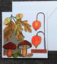 Cut paper collage autumn greetings card - Image 2
