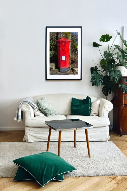Victorian Red Post Box Print – 1866 Penfold VR Letter Box Wall Art