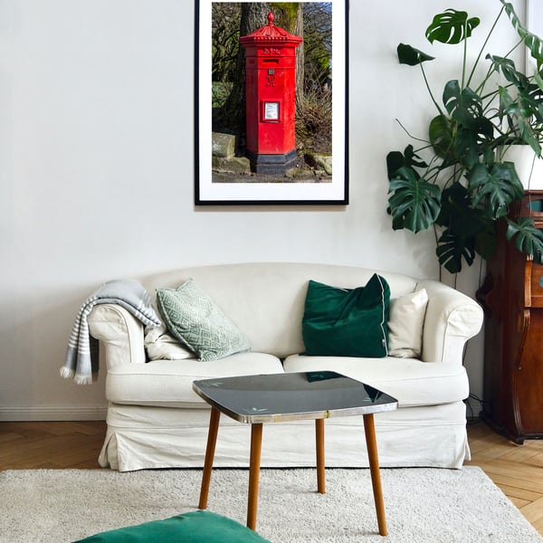 Victorian Red Post Box Print – 1866 Penfold VR Letter Box Wall Art