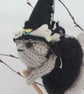 Hand Knitted Mini Witch Mouse -Magda - Image 2