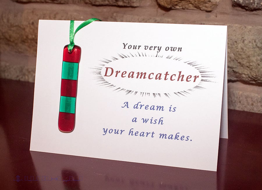 Fused Glass Dreamcatcher on Greetings Card