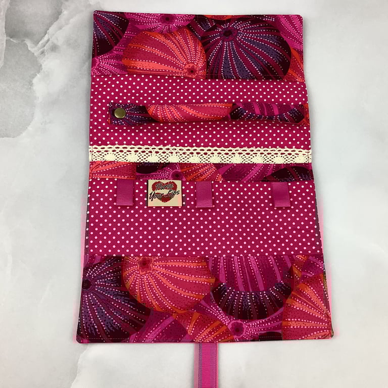 Sea urchin jewellery roll,Shells jewellery storage, Travel organiser, Handmade