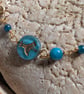 Apatite and Glass Beaded Bird Bracelet - Image 3