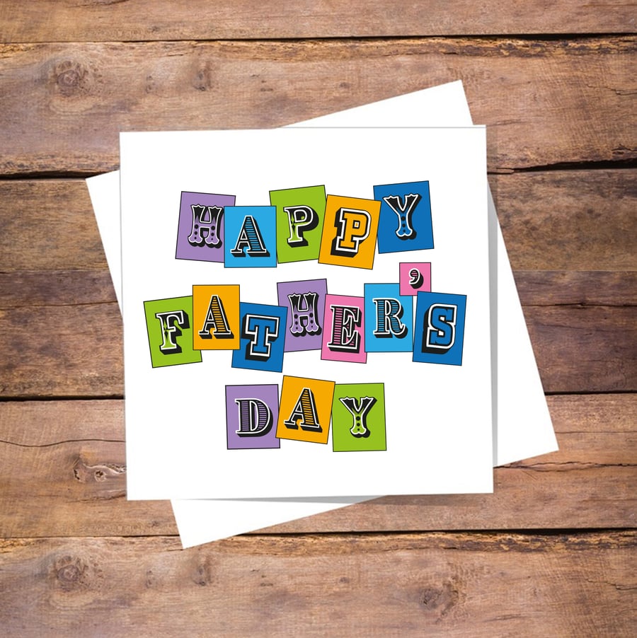  Father’s Day Card - Father, Dad, Daddy . Blank inside. Free delivery