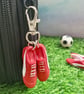 Football Boots Keyring, Soccer Backpack Charm, Keychain For Football Fans, Red - Image 2