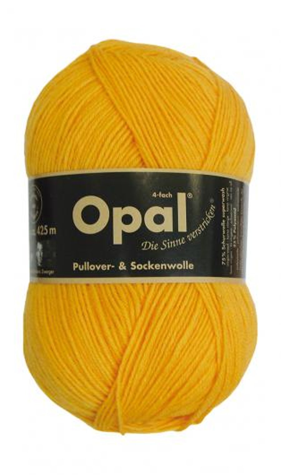 Opal - Uni Sun Yellow 5182- 4 ply Sock Yarn