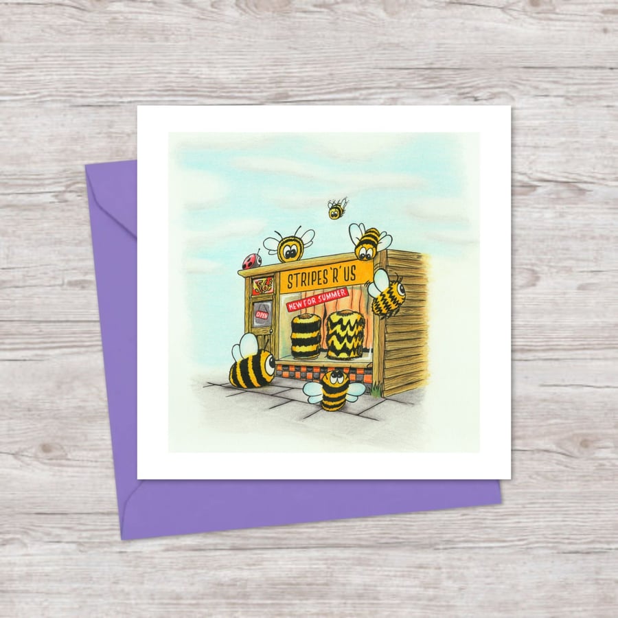 Busy Bees Greeting Card: Cute and Funny Illustration for Every Occasion (217)