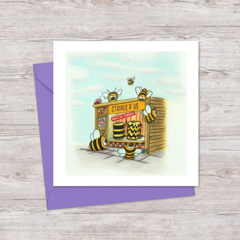 Busy Bees Greeting Card: Cute and Funny Illustration for Every Occasion (217)