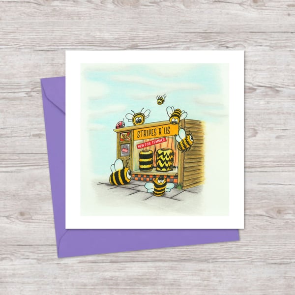 Busy Bees Greeting Card: Cute and Funny Illustration for Every Occasion (217)