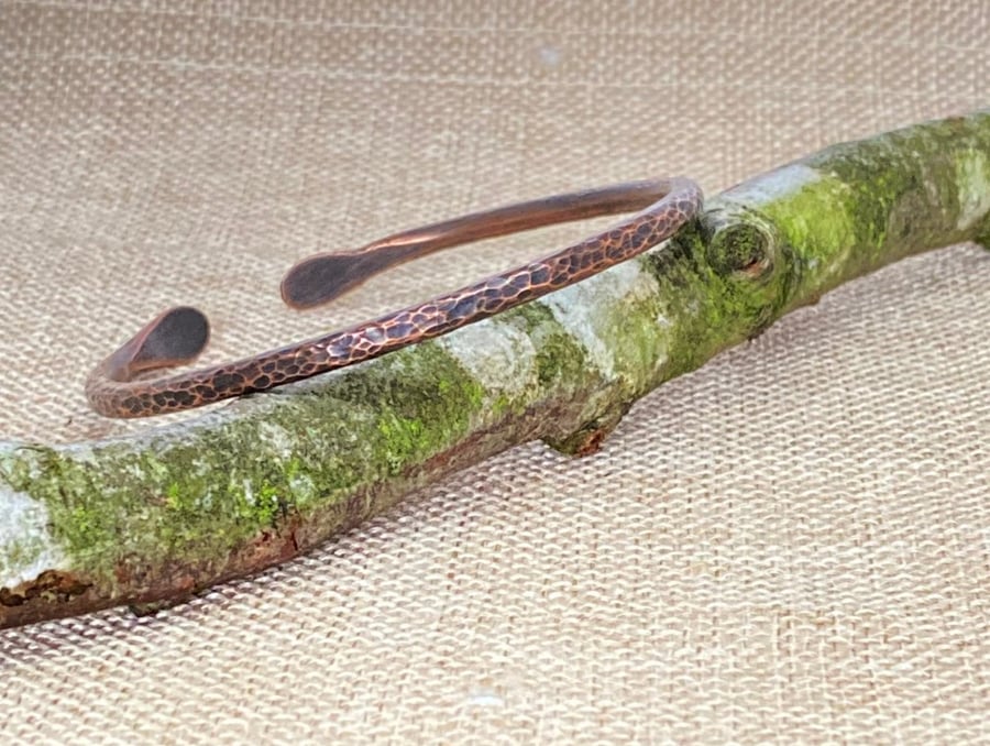 Copper Bracelet Antique Copper Bangle Cuff Arthritis Circulation Health Unisex 